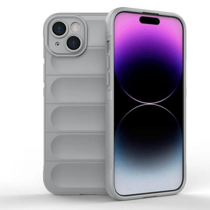 Magic Shield Case For iPhone Everyday Protection On The Go Keeps Your Phone Safe And Accessible - slim gray TPU protective case showing front and back