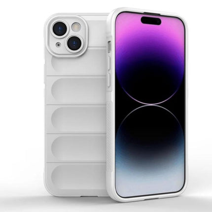 Magic Shield Case For iPhone Everyday Protection On The Go Keeps Your Phone Safe And Accessible - slim white TPU protective case showing front and back