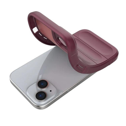 Magic Shield Case For iPhone Everyday Protection For Daily Life And Handling For Casual Use - maroon TPU protective cover sliding camera shield for iPhone 15