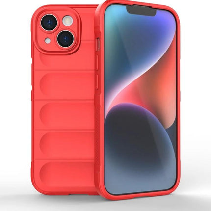 Magic Shield Case For iPhone Everyday Protection For Daily Life And Handling For Casual Use - red TPU iPhone 15 protective case shown front and back