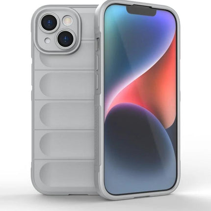 Magic Shield Case For iPhone Everyday Protection For Daily Life And Handling For Casual Use - gray TPU iPhone 15 protective case showing front and back