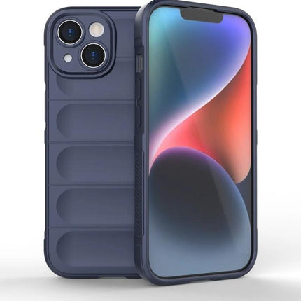 Magic Shield Case For iPhone Everyday Protection For Daily Life And Handling For Casual Use - navy TPU iPhone 15 protective case, slim textured grip