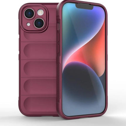 Magic Shield Case For iPhone Everyday Protection For Daily Life And Handling For Casual Use - maroon TPU protective iPhone 15 case