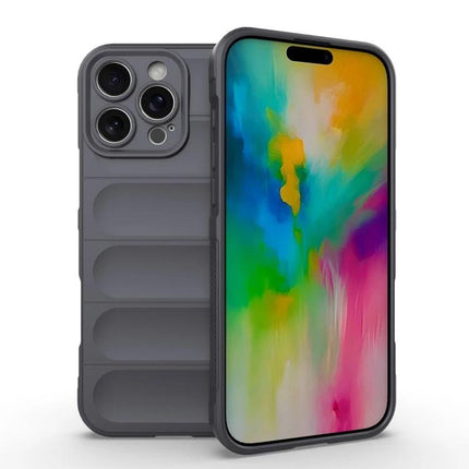 Magic Shield Case for Everyday iPhone Protection slim gray TPU case showing front screen and textured back for daily scratch and pocket protection