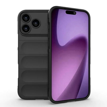 Essential Phone Case for iPhone 17 Pro Max Everyday Protection - slim black TPU case with precise camera cutouts and raised edges for daily scratch and impact protection