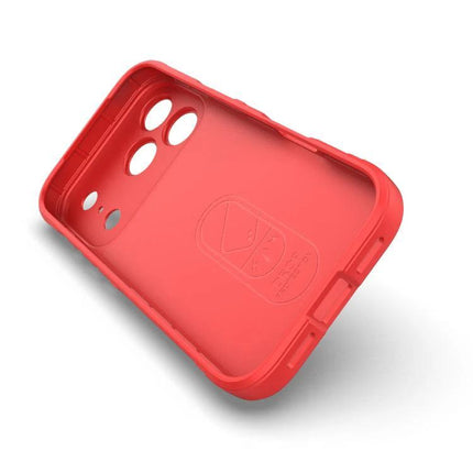 Magic Shield Protective Case for Everyday Phone Use - slim red TPU case with soft interior, impact and scratch protection for commuting and desk use