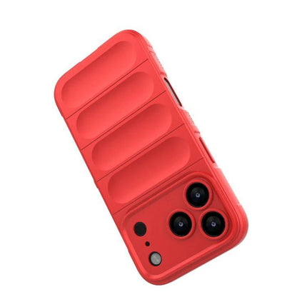 Magic Shield Protective Case for Everyday Phone Use in red TPU with soft interior, slim low‑bulk protection against scratches and minor impacts
