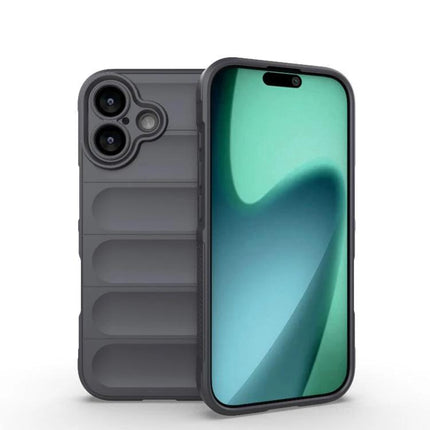 Magic Shield Protective Case for Everyday Phone Use - slim gray TPU case with soft interior, impact and scratch protection for commuting and desk use