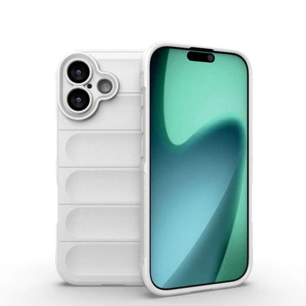 Magic Shield Protective Case for Everyday Phone Use in white TPU with soft interior, slim low-bulk daily protection for commuting and desk use