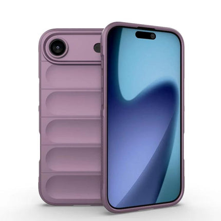 Magic Shield Case for Everyday iPhone Protection — slim purple TPU case with ribbed back, lightweight everyday scratch and dirt protection