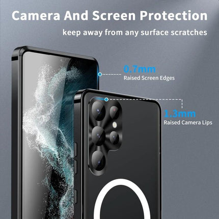 Samsung Magnetic Case For Daily Use With Slim Design That Keeps Your Phone Safe And Easy To Handle showing raised 0.7mm screen edges and 1.3mm camera lips for protection