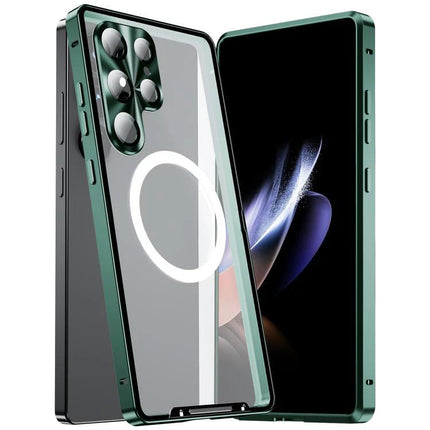 Phone Case for Everyday Protection and Easy Access — slim green magnetic clear back case protecting camera and ports