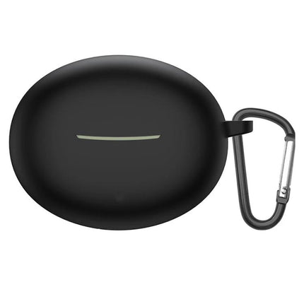 Silicone Case Keeps Xiaomi Earbuds Secure for Daily Use - black silicone protective case with carabiner