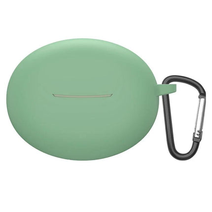 Silicone Case Keeps Xiaomi Earbuds Secure for Daily Use – mint green slim protective silicone case with carabiner for commuting and workouts