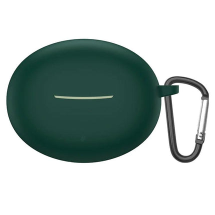 Silicone Case Keeps Xiaomi Earbuds Secure for Daily Use - green silicone protective case with carabiner