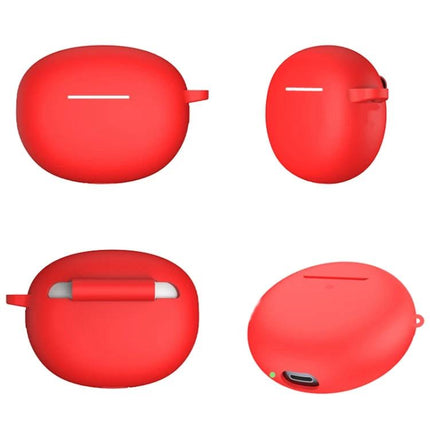 Silicone Case Keeps Xiaomi Earbuds Secure for Daily Use - red silicone protective cover showing multiple angles