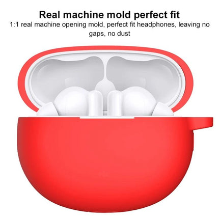 Silicone Case Keeps Xiaomi Earbuds Secure for Daily Use - red silicone protective case with earbuds snug fit