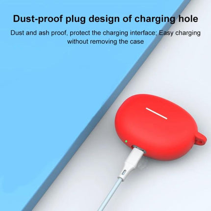 Silicone Case Keeps Xiaomi Earbuds Secure for Daily Use - red dustproof silicone charging-friendly protective case