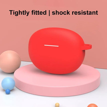 Silicone Case Keeps Xiaomi Earbuds Secure for Daily Use - red snug shock-resistant silicone protective case