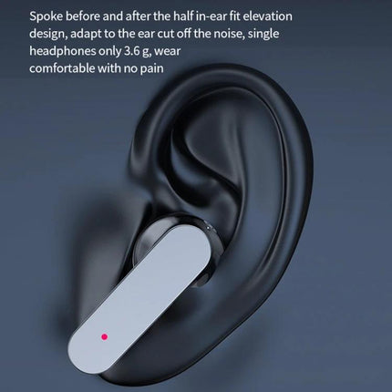 Transparent Capsule Wireless Earbuds With Digital Battery Display shown fitted in ear, touch control stem and noise reduction design
