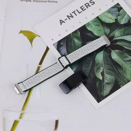 Wave Buckle Braided Nylon Watch Band For Fitbit Inspire 3