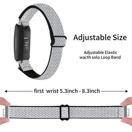 Wave Buckle Braided Nylon Watch Band For Fitbit Inspire 3