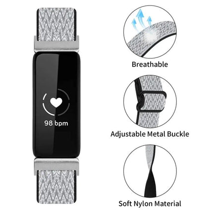 Wave Buckle Braided Nylon Watch Band For Fitbit Inspire 3