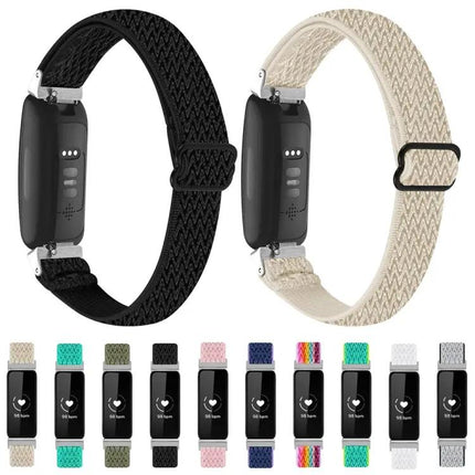 Wave Buckle Braided Nylon Watch Band For Fitbit Inspire 3