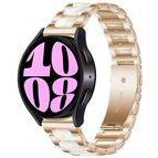 For Samsung Galaxy Watch 6 / 6 Classic / Rose Gold White