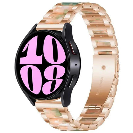 Three Bead Resin Metal Band For Samsung Galaxy Watch 6