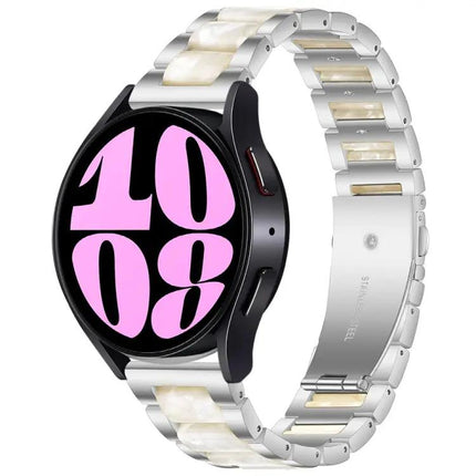 Three Bead Resin Metal Band For Samsung Galaxy Watch 6
