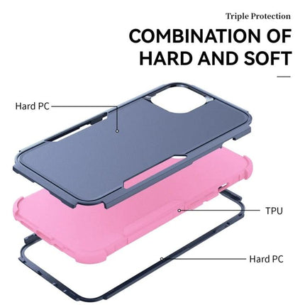 Phone Case for Everyday Use With TPU PC Material showing exploded view of hard PC layers and TPU inner shell for daily protection
