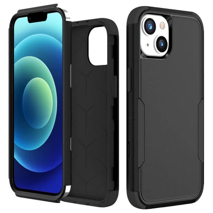 Phone Case for Everyday Use With TPU PC Material - black dual-layer protective case with precise cutouts