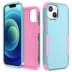 For iPhone 15 Plus / Grey Green+Pink