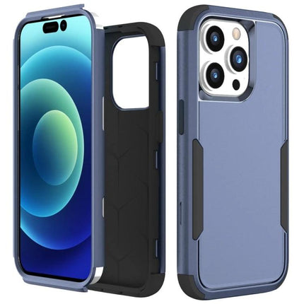 Sturdy Phone Case For Everyday Commutes - slim blue TPU and PC hybrid protective phone case showing front and back views