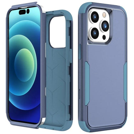 Sturdy Phone Case For Everyday Commutes slim blue TPU+PC protective phone case shown front and back