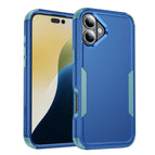 For iPhone 16 Plus / Royal Blue+Grey Green