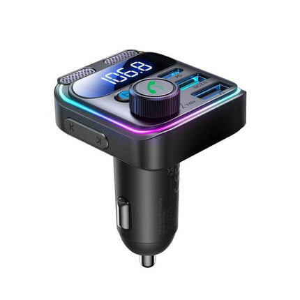 Dual Mic Car Wireless FM Transmitter For Hands Free Calls - Bluetooth 5.3 FM transmitter with dual mics, CVC noise cancellation, USB and flash drive playback