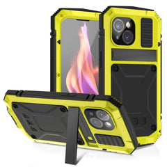 R-JUST Heavy-Duty Waterproof and Shockproof Phone Case with Built-in Holder for iPhone 15 Pro Max