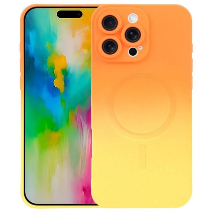 Gradient Phone Case For Everyday iPhone Protection During Daily Use On The Go On The Move — orange-to-yellow gradient slim protective iPhone case