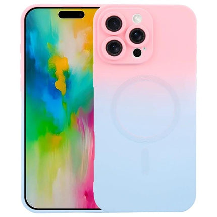 Gradient Phone Case For Everyday iPhone Protection During Daily Use On The Go On The Move - pink to blue minimalist gradient protective iPhone case