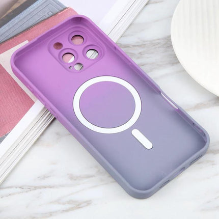 iPhone Case For Everyday Protection - slim purple gradient MagSafe-compatible protective case with camera lens film included
