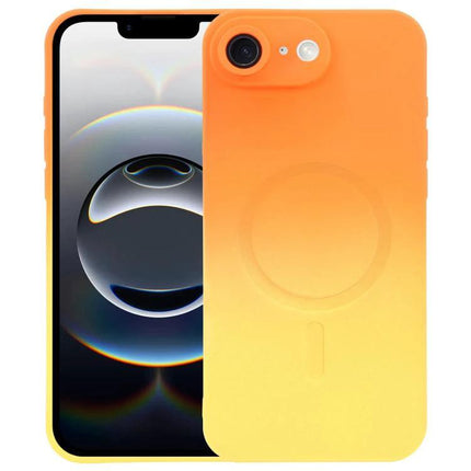 iPhone Case For Everyday Protection — slim orange-to-yellow gradient case with camera lens film included