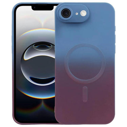 iPhone Case For Everyday Protection — slim minimalist blue-to-maroon gradient case with camera lens film and easy access to buttons and ports