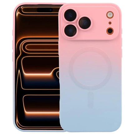 iPhone Case For Everyday Protection - slim pink gradient protective case with camera lens film, easy access to buttons and ports