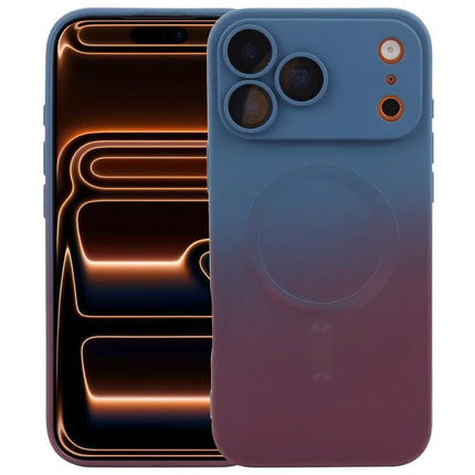 iPhone Case For Everyday Protection slim matte blue gradient case with camera lens film, easy access to buttons and ports