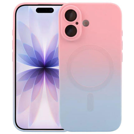iPhone Case For Everyday Protection - slim pink to blue gradient protective case with camera lens film and easy button access