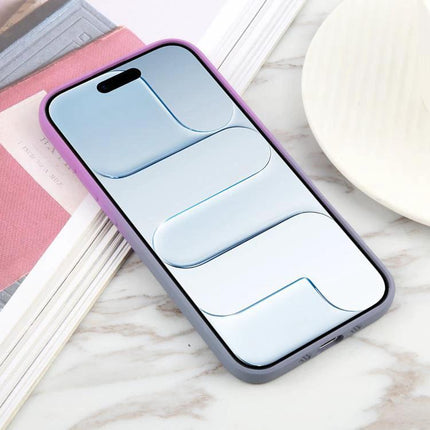 Gradient Phone Case For Everyday iPhone Protection During Daily Use On The Go On The Move - slim purple gradient phone case on marble table protecting iPhone