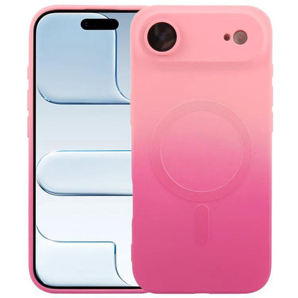Gradient Phone Case For Everyday iPhone Protection During Daily Use On The Go On The Move - pink ombre minimalist slim protective case with MagSafe ring
