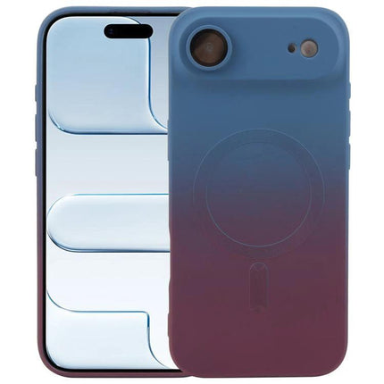 Gradient Phone Case For Everyday iPhone Protection During Daily Use On The Go On The Move - blue to burgundy minimalist slim protective case for iPhone